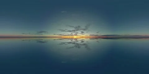 360 panorama mirror background sky, cloudy horixo nature, spherical cloudscape Stock Footage 167601176