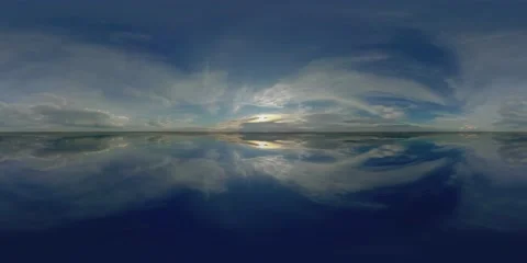 360 panorama mirror background sky, cloudy horixo nature, spherical cloudscape Stock Footage 167624764