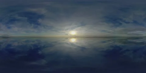 360 panorama mirror background sky, cloudy horixo nature, spherical cloudscape Stock Footage 167722848