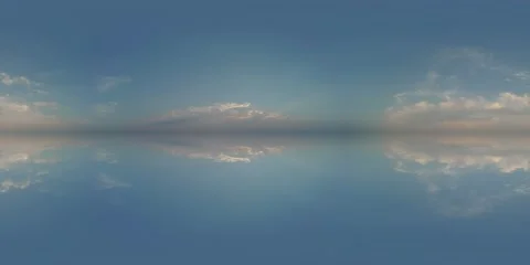 360 panorama mirror background sky, cloudy horixo nature, spherical cloudscape Stock Footage 167748610