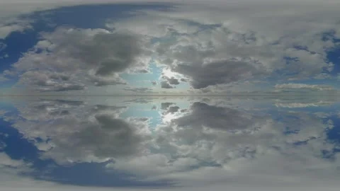 360 panorama spherical vr clouds, timelapse sky view cloudy nature Stock Footage 169032079