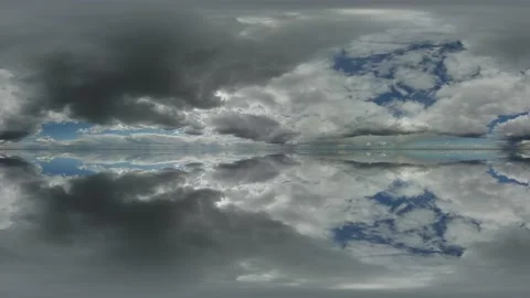 360 panorama spherical vr clouds, timelapse sky view cloudy nature Stock Footage 169261413