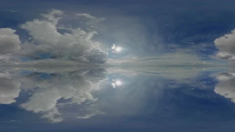 360 panorama spherical vr clouds, timelapse sky view cloudy nature Stock Footage 169413822