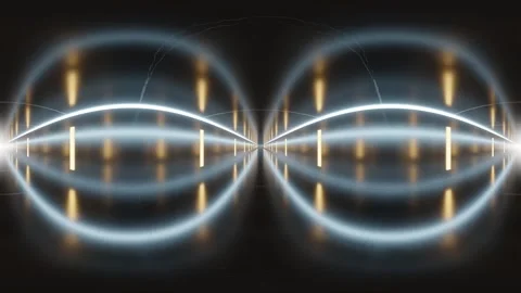 360 panorama vr video of Abstract Glowing Light Patterns 4k 60 fps looping 動画素材 290956902
