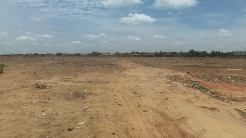 360 panoramic of a desertic land, one tree Stock Footage 80502767