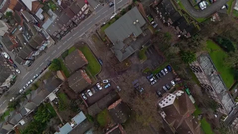 360 Panoramic View of Luton City During Mostly Cloudy Day Stock Footage 327793291