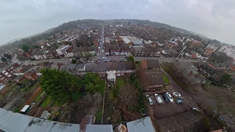 360 Panoramic View of Luton City During Mostly Cloudy Day Video stock 327794067