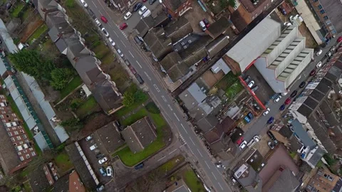 360 Panoramic View of Luton City During Mostly Cloudy Day Stock Footage 327794566