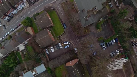 360 Panoramic View of Luton City During Mostly Cloudy Day Stock Footage 327795153
