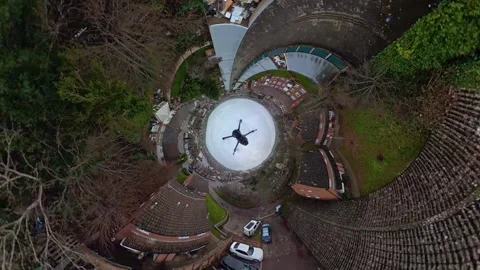 360 Panoramic View of Luton City During Mostly Cloudy Day Vídeo Stock 327795293