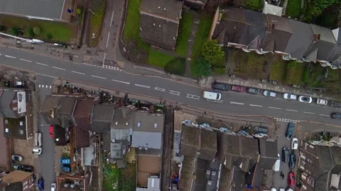360 Panoramic View of Luton City During Mostly Cloudy Day Stock Footage 327796215