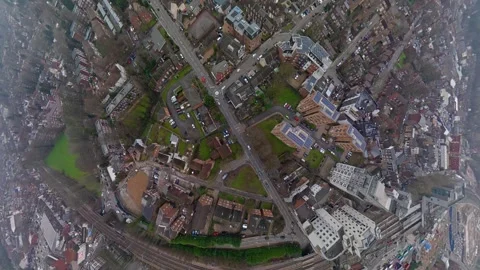 360 Panoramic View of Luton City During Mostly Cloudy Day Vídeos de archivo 327796398