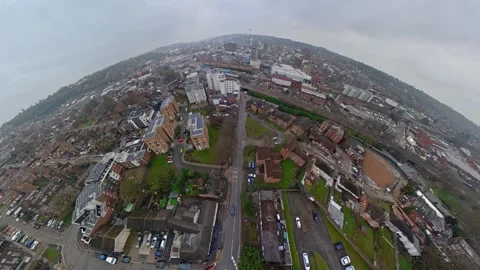360 Panoramic View of Luton City During Mostly Cloudy Day Vídeos de archivo 327796572