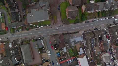 360 Panoramic View of Luton City During Mostly Cloudy Day Stock Footage 327796828