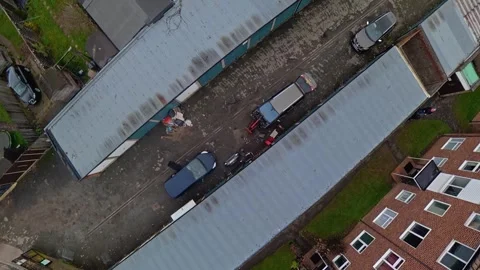 360 Panoramic View of Luton City During Mostly Cloudy Day Video stock 327798074