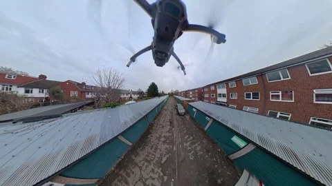 360 Panoramic View of Luton City During Mostly Cloudy Day Vídeos de archivo 327798348