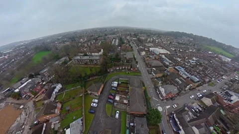 360 Panoramic View of Luton City During Mostly Cloudy Day Vídeo Stock 327798717