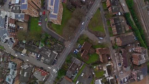 360 Panoramic View of Luton City During Mostly Cloudy Day Vídeos de archivo 327798900