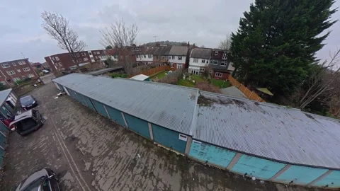 360 Panoramic View of Luton City During Mostly Cloudy Day Stock Footage 327799844