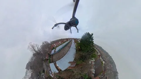 360 Panoramic View of Luton City During Mostly Cloudy Day Vídeos de archivo 327800356