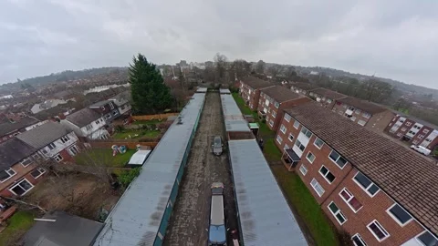 360 Panoramic View of Luton City During Mostly Cloudy Day Stock-Footage 327801198