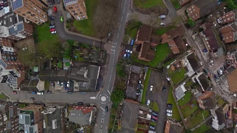 360 Panoramic View of Luton City During Mostly Cloudy Day Vídeos de archivo 327802684