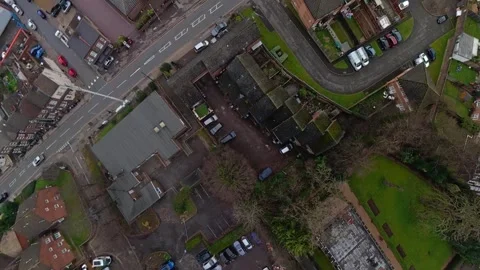 360 Panoramic View of Luton City During Mostly Cloudy Day Stock Footage 327803133