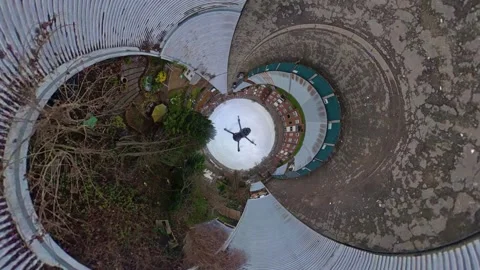 360 Panoramic View of Luton City During Mostly Cloudy Day Vídeos de archivo 327803289