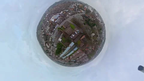 360 Panoramic View of Luton City During Mostly Cloudy Day Vídeo Stock 327803662