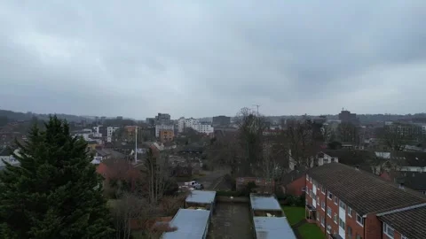 360 Panoramic View of Luton City During Mostly Cloudy Day Stock Footage 327804205