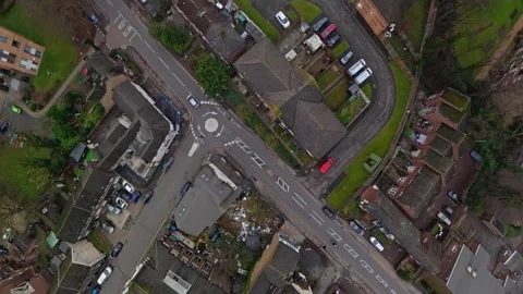 360 Panoramic View of Luton City During Mostly Cloudy Day Stock Footage 327805088