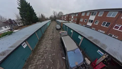360 Panoramic View of Luton City During Mostly Cloudy Day Stock Footage 327805619