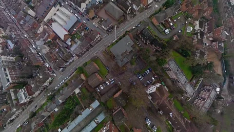 360 Panoramic View of Luton City During Mostly Cloudy Day Vídeos de archivo 327807534