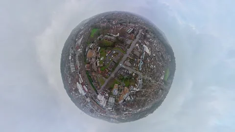 360 Panoramic View of Luton City During Mostly Cloudy Day Vídeos de archivo 327807971
