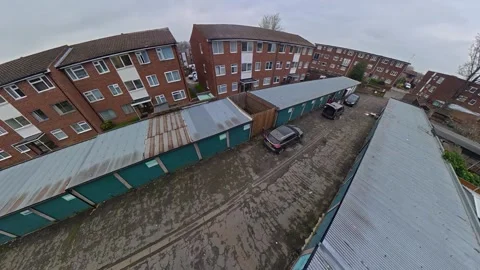 360 Panoramic View of Luton City During Mostly Cloudy Day Vídeo Stock 327809527