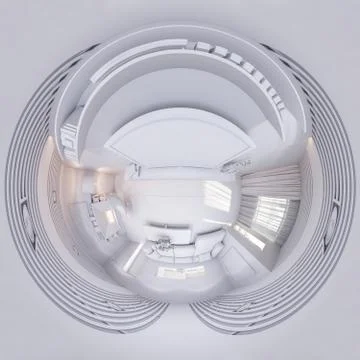 360 render panorama interior design living room Stock Illustration