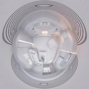 360 render panorama interior design living room Stock Illustration