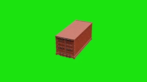 360° Rotating Container Animation Stock Footage 306255793