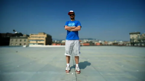 360 rotation cool dude Stock Footage 523599