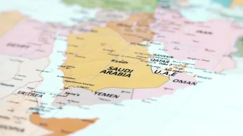 360° Saudi Arabia Map Exploration Stock Footage 275089404