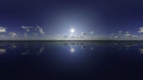 360 sky Big Lake Panoramic clouds sky without ground Stock Footage 161648070