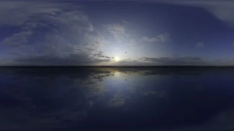 360 sky Big Lake Panoramic clouds sky without ground Stock Footage 161648654