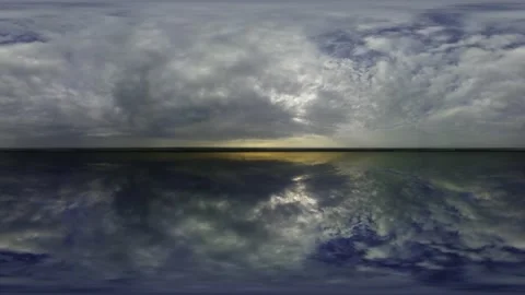 360 sky Big Lake Panoramic clouds sky without ground Stock Footage 161648827