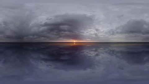360 sky Big Lake Panoramic clouds sky without ground Stock Footage 161648990