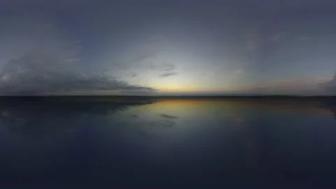 360 sky Big Lake Panoramic clouds sky without ground Stock Footage 161649312