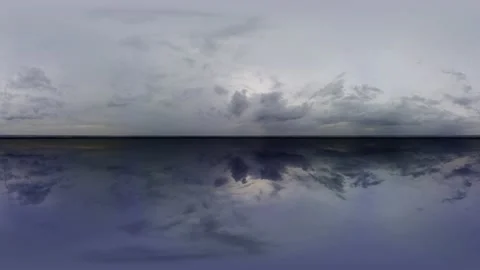 360 sky Big Lake Panoramic clouds sky without ground Stock Footage 161649378