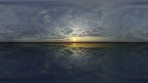 360 sky Big Lake Panoramic clouds sky without ground Stock Footage 161649456