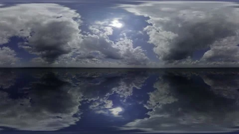 360 sky Big Lake Panoramic clouds sky without ground Stock Footage 161649561