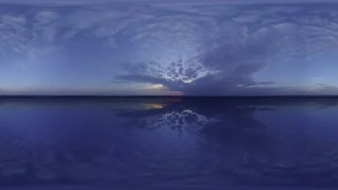 360 sky Big Lake Panoramic clouds sky without ground Stock Footage 161651302