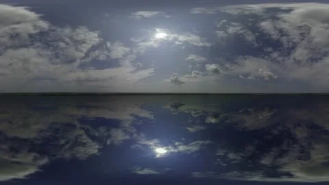 360 sky Big Lake Panoramic clouds sky without ground Stock Footage 161651849